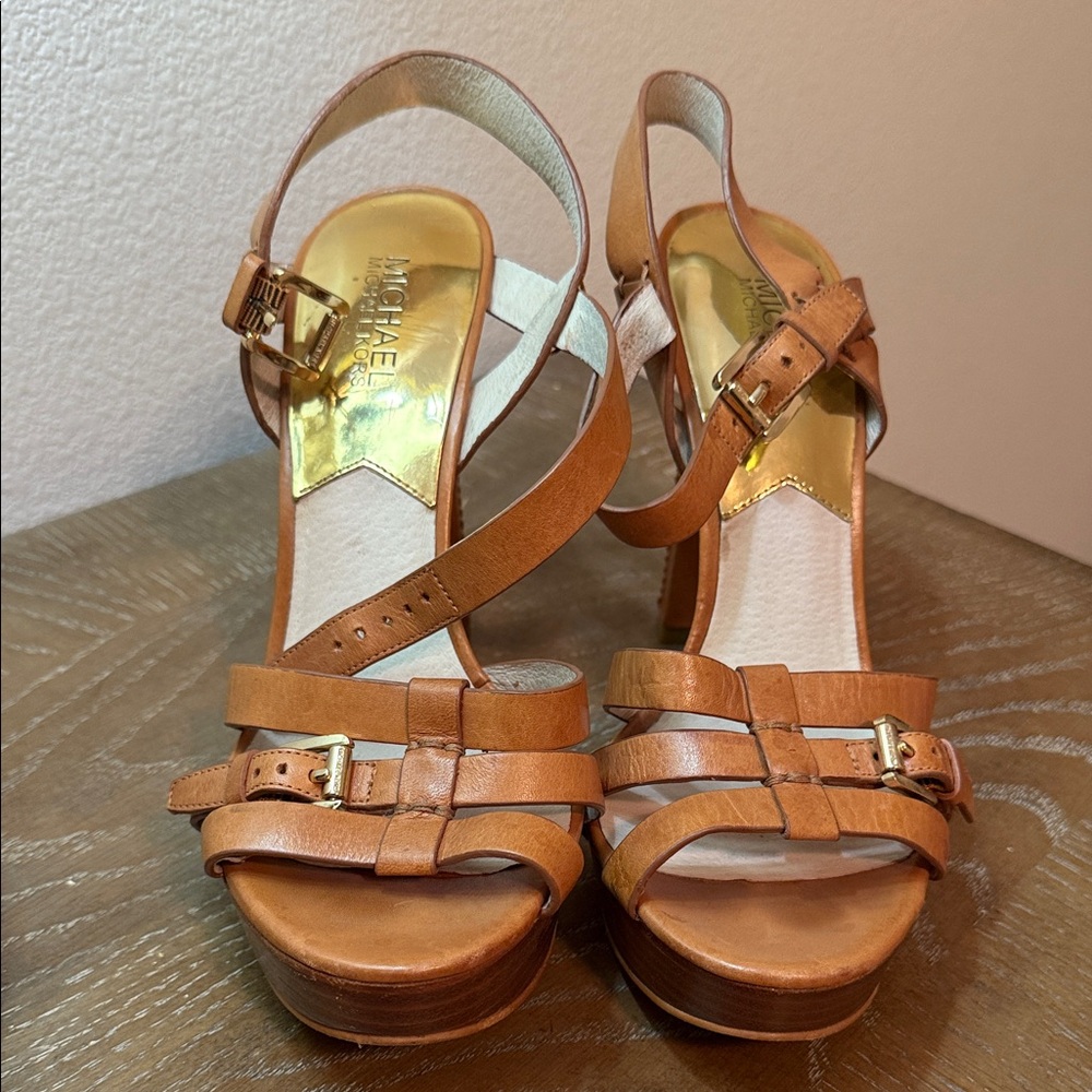 Michael Kors Brown Strappy Heels